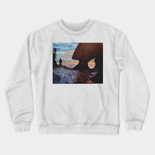 Sunset at Hopewell New Brunswick Crewneck Sweatshirt by Kim-Pratt